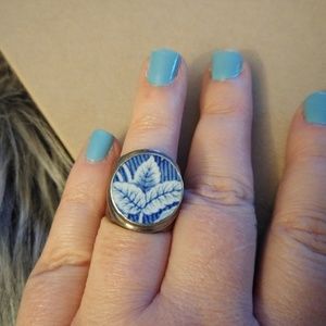 Jessica Lee vintage pottery ring
